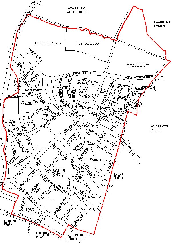 Current Street Map of Putnoe